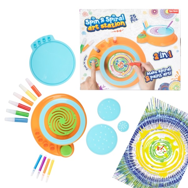 Toi-Toys - 2-in-1 Spin Spiral Kunststation