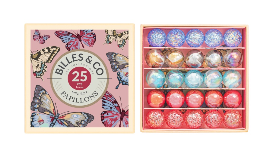 Billes & Co - Murmelbox mini Schmetterling rosa