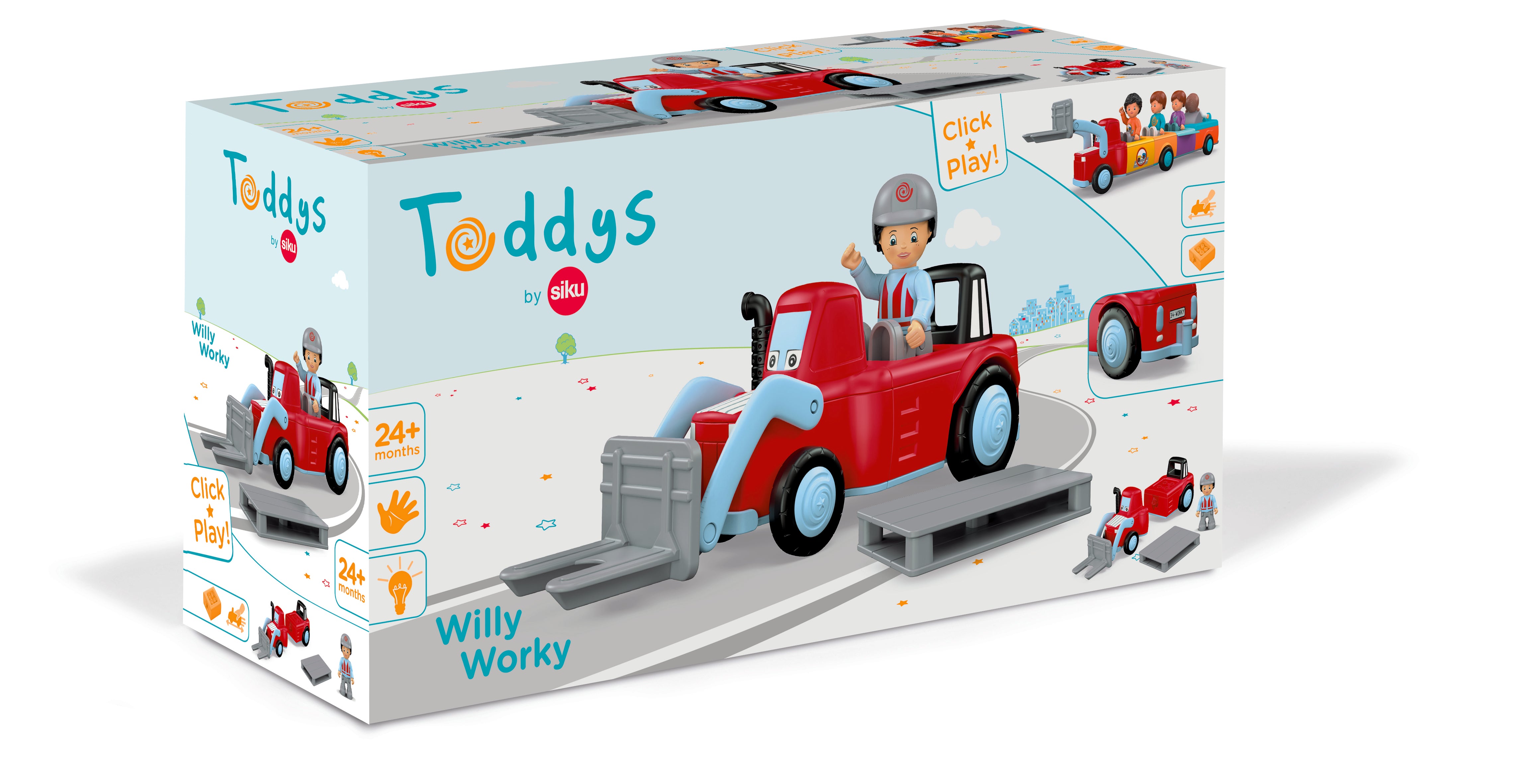 Toddys - Spielauto mit Figur "Willy Worky"