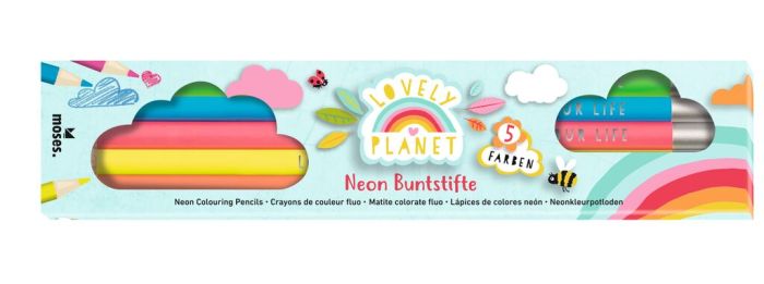 moses - Lovely Planet Buntstifte Metallic & Neon