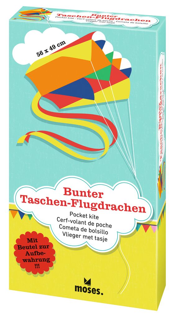 moses - Bunter Taschen-Flugdrachen