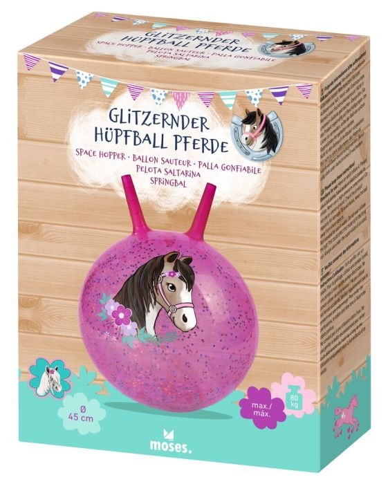 moses - Glitzernder Hüpfball Pferde