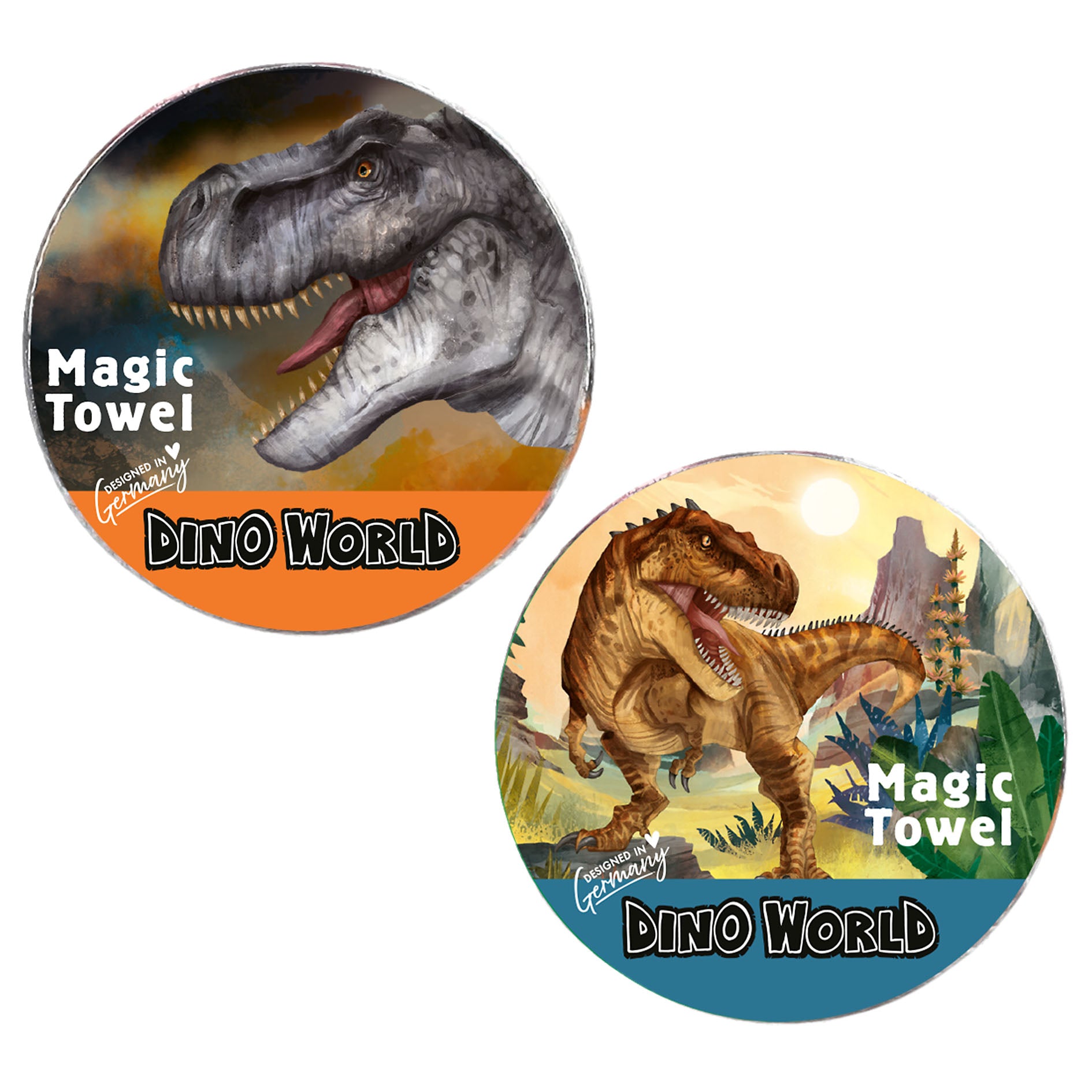 DINO WORLD - Magisches Handtuch mit Dino-Motiven