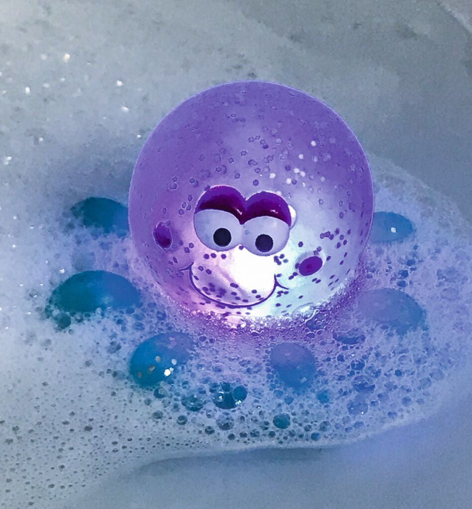 moses - leuchtende Glitzerkrake für die Badewanne