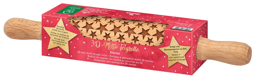 moses - 3D Motiv-Teigrolle Sterne