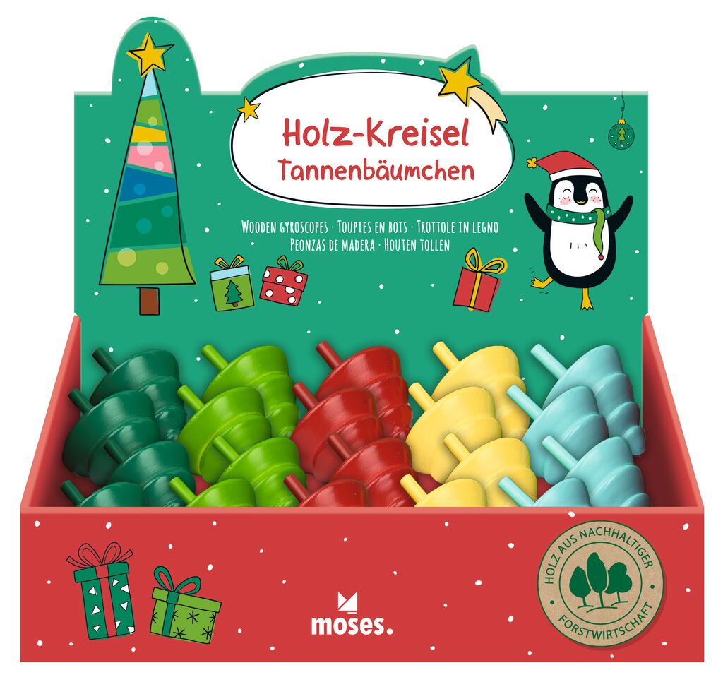 moses - Holz-Kreisel Tannenbäumchen