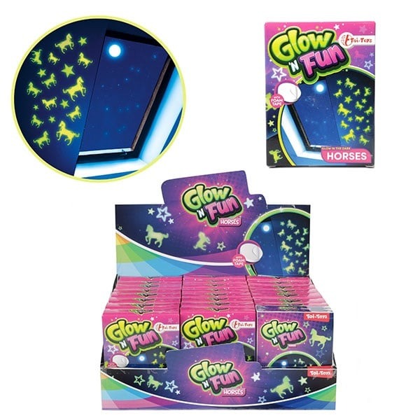 Toi-Toys - Glow-in-the-dark Dekosticker Pferde