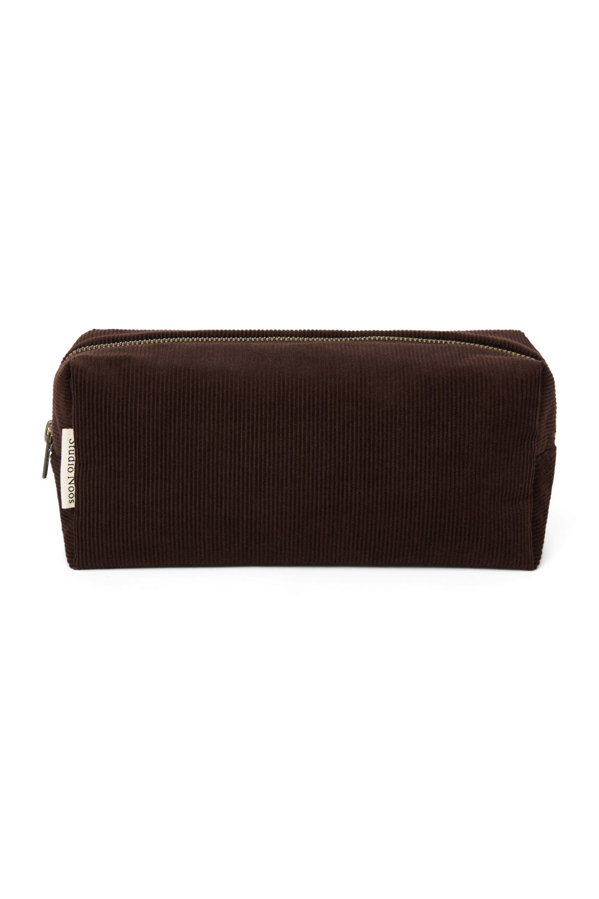 Studio Noos - Kulturbeutel Rib Puffy Dark Brown