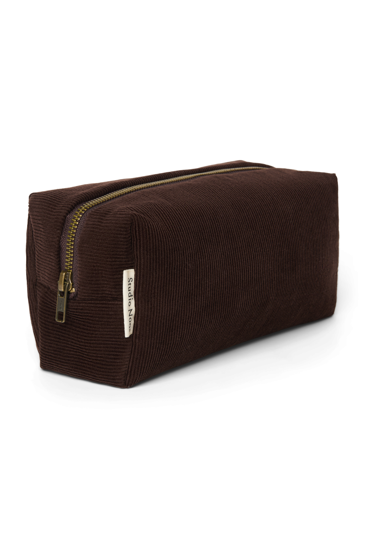 Studio Noos - Kulturbeutel Rib Puffy Dark Brown