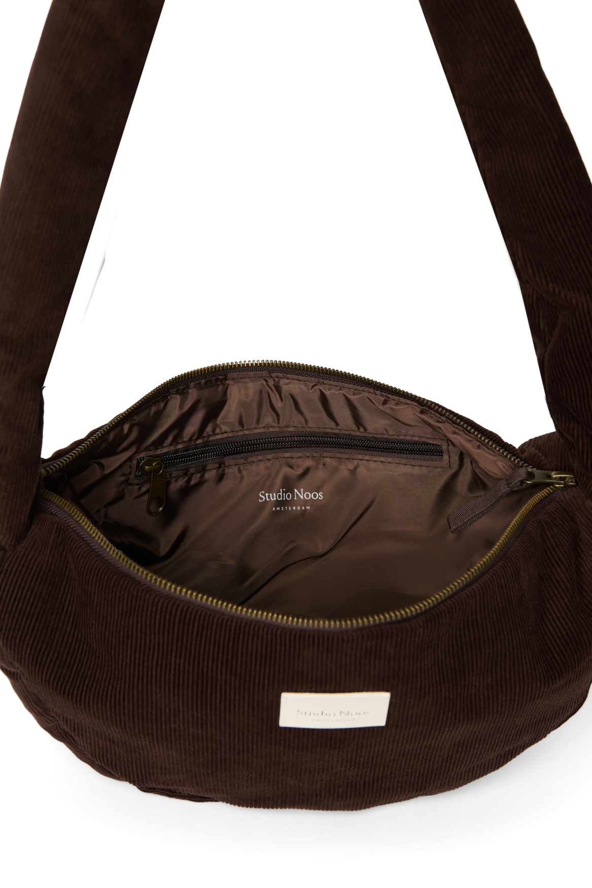 Studio Noos - Mini Cross Body Tasche Rib Puffy Dark Brown