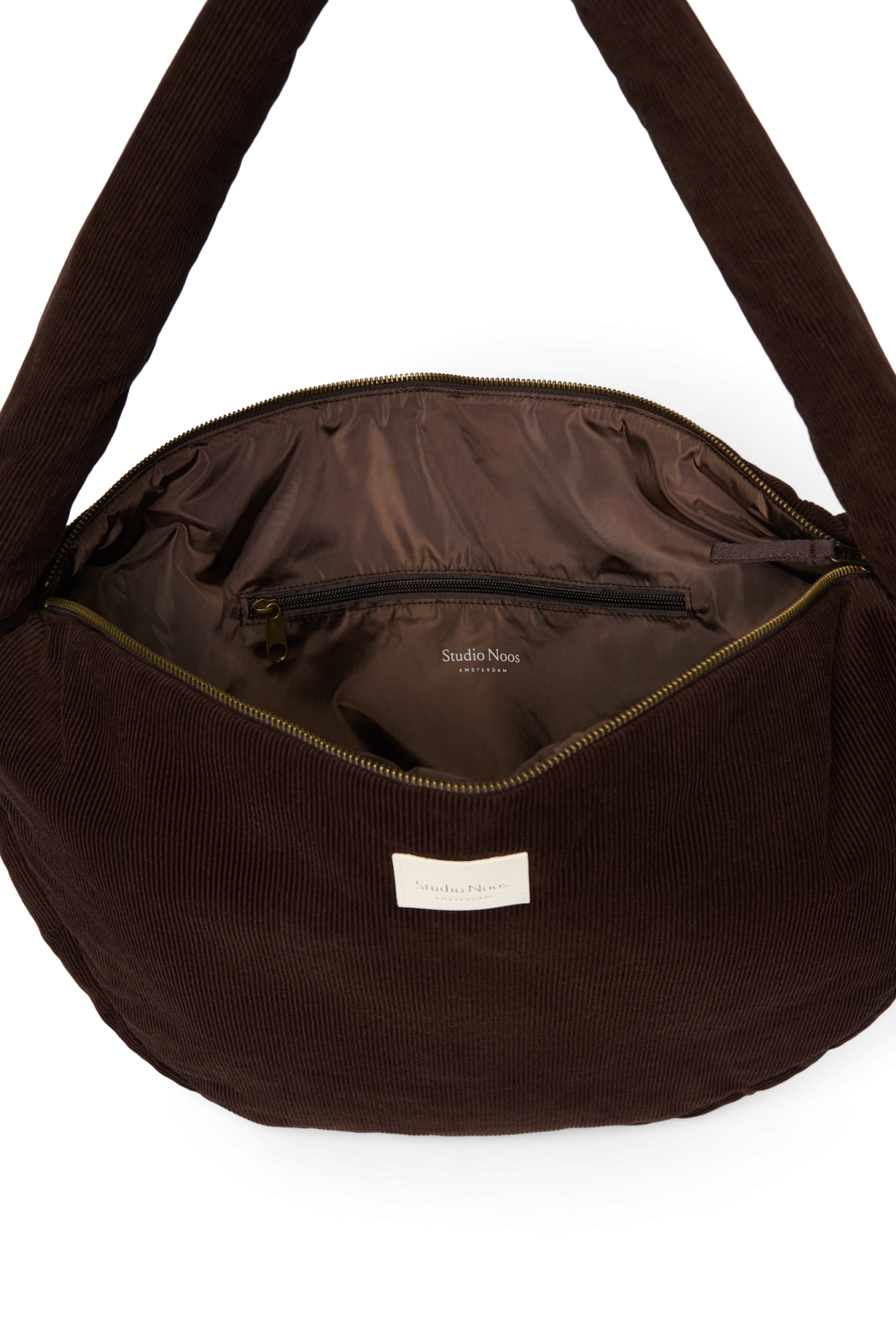 Studio Noos - Cross Body Tasche Rib Puffy Dark Brown