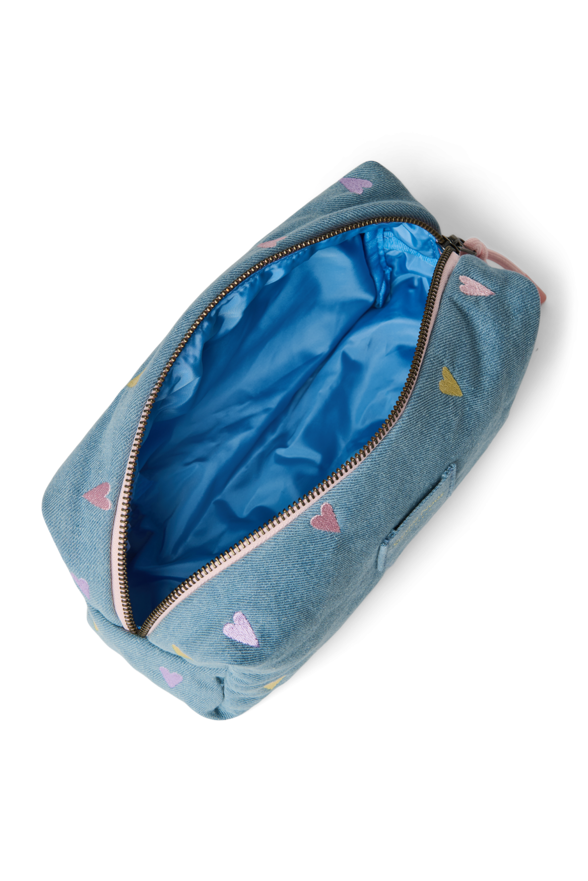 Studio Noos - Kulturbeutel Denim Light Blue Hearts