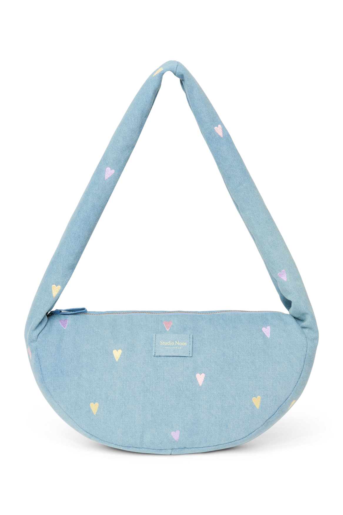 Studio Noos - Mini Cross Body Tasche Denim Light Blue Hearts