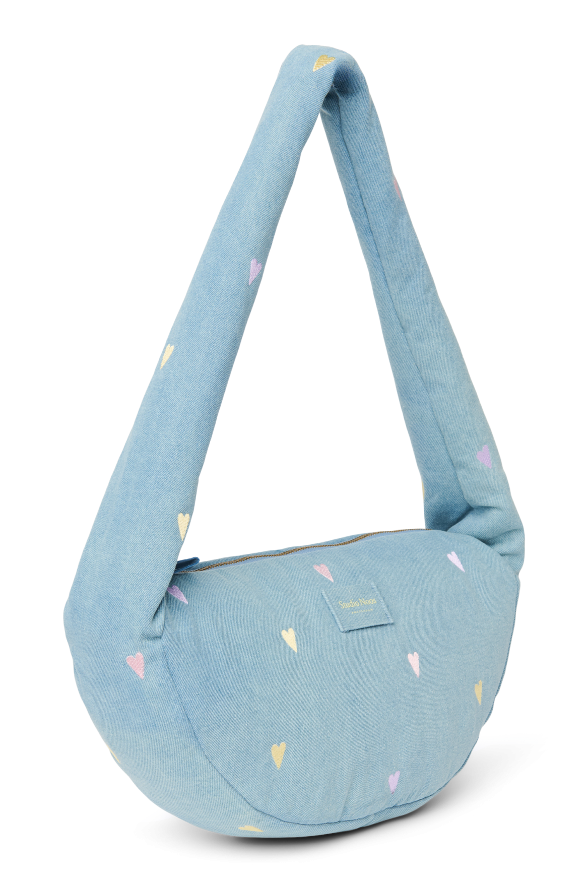 Studio Noos - Mini Cross Body Tasche Denim Light Blue Hearts