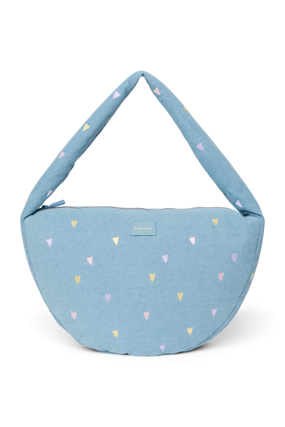 Studio Noos - Cross Body Tasche Denim Light Blue Hearts
