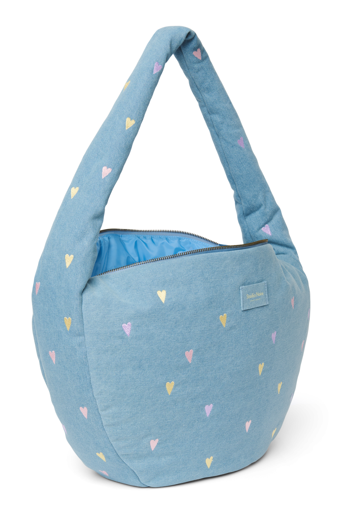Studio Noos - Cross Body Tasche Denim Light Blue Hearts