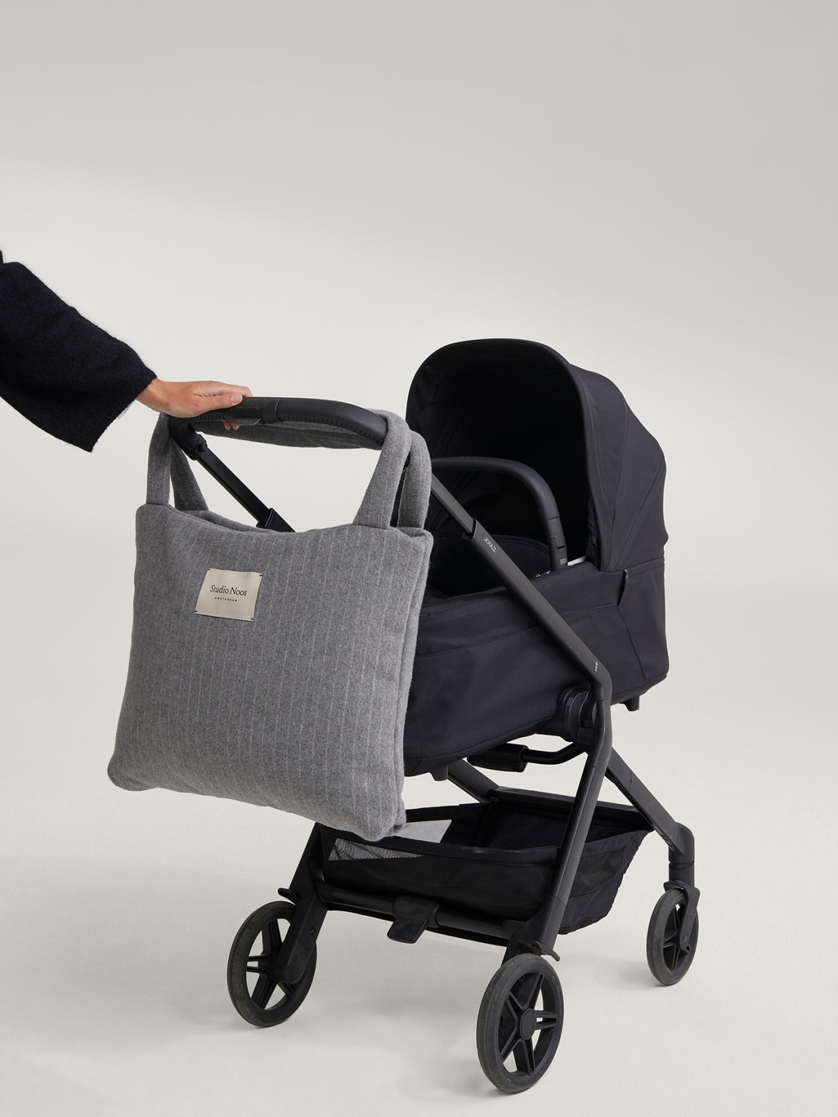 Studio Noos - Tasche Flannel Chalkstripe Light Grey