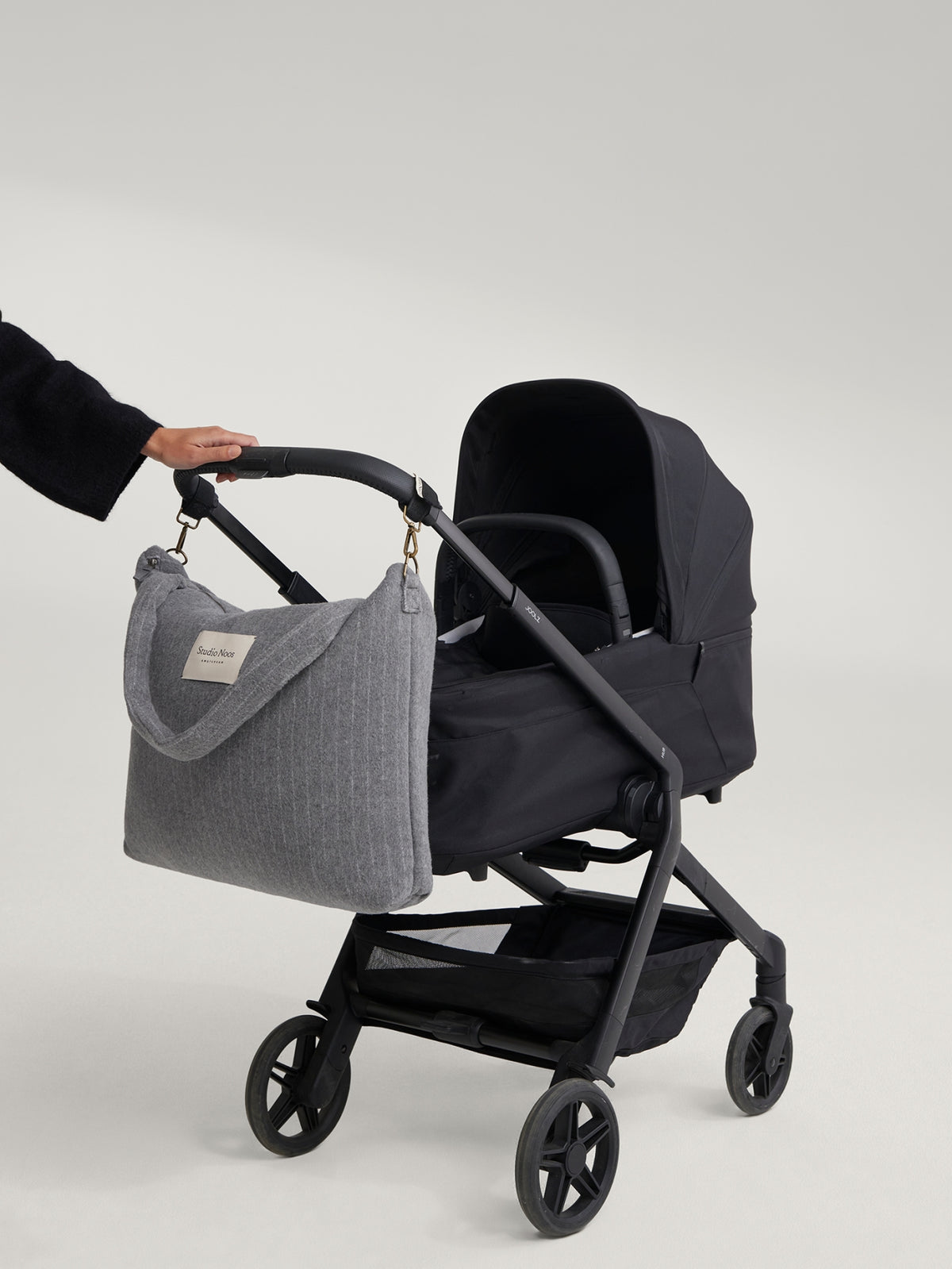 Studio Noos - Wickeltasche Flannel Chalkstripe Light Grey