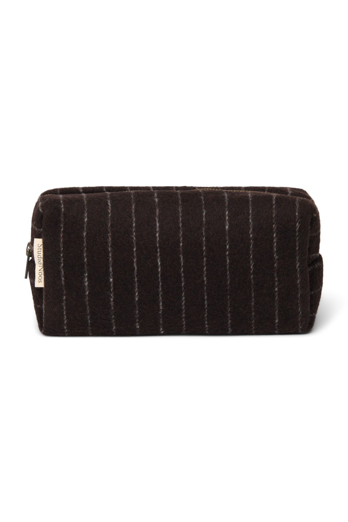 Studio Noos - Kulturbeutel Flannel Chalkstripe Brown