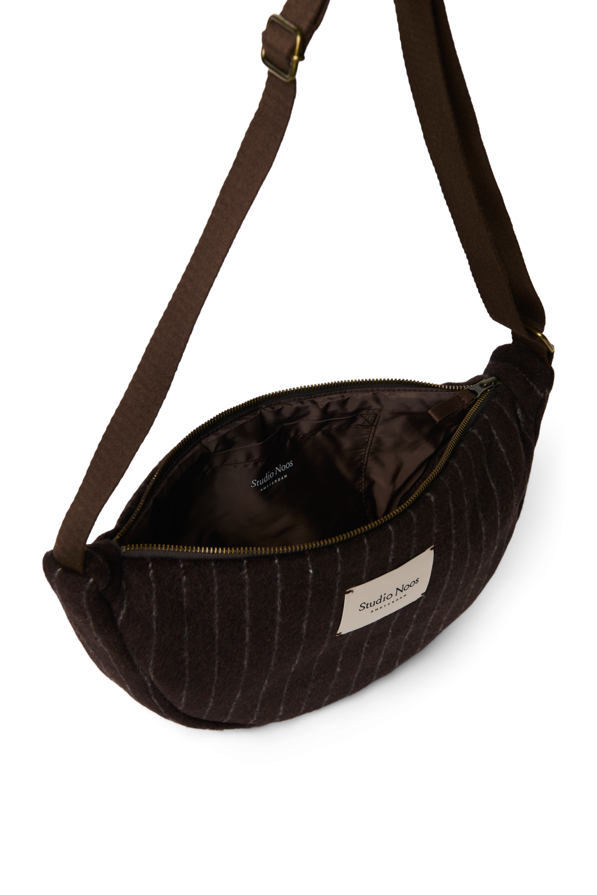 Studio Noos - Tasche Fanny Pack Flannel Chalkstripe Brown