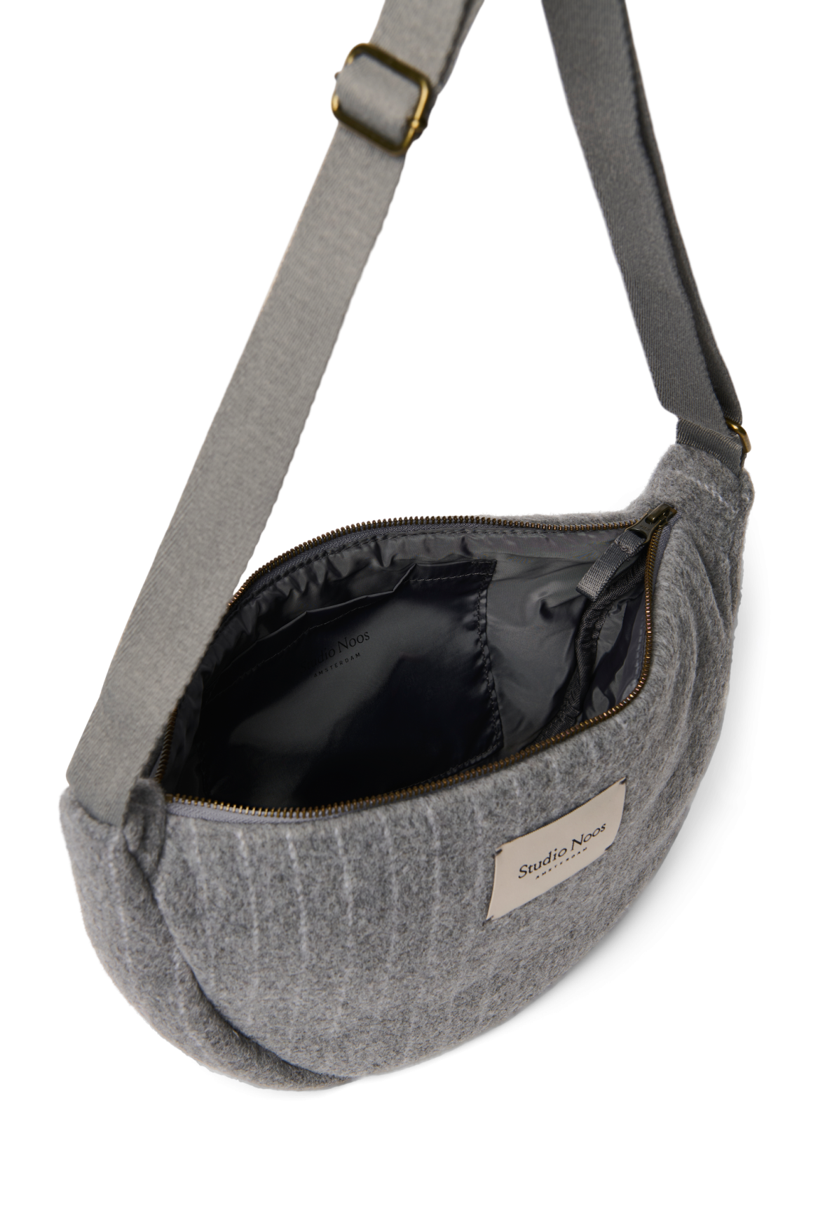 Studio Noos - Tasche Fanny Pack Flannel Chalkstripe Light Grey