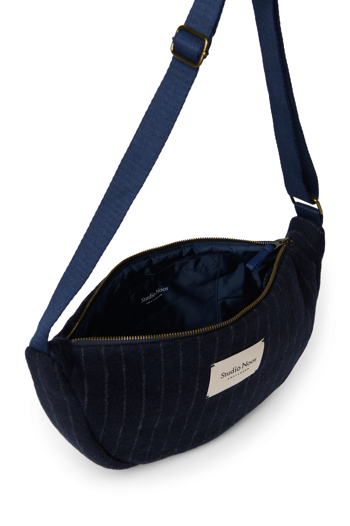 Studio Noos - Tasche Fanny Pack Flannel Chalkstripe Dark Blue
