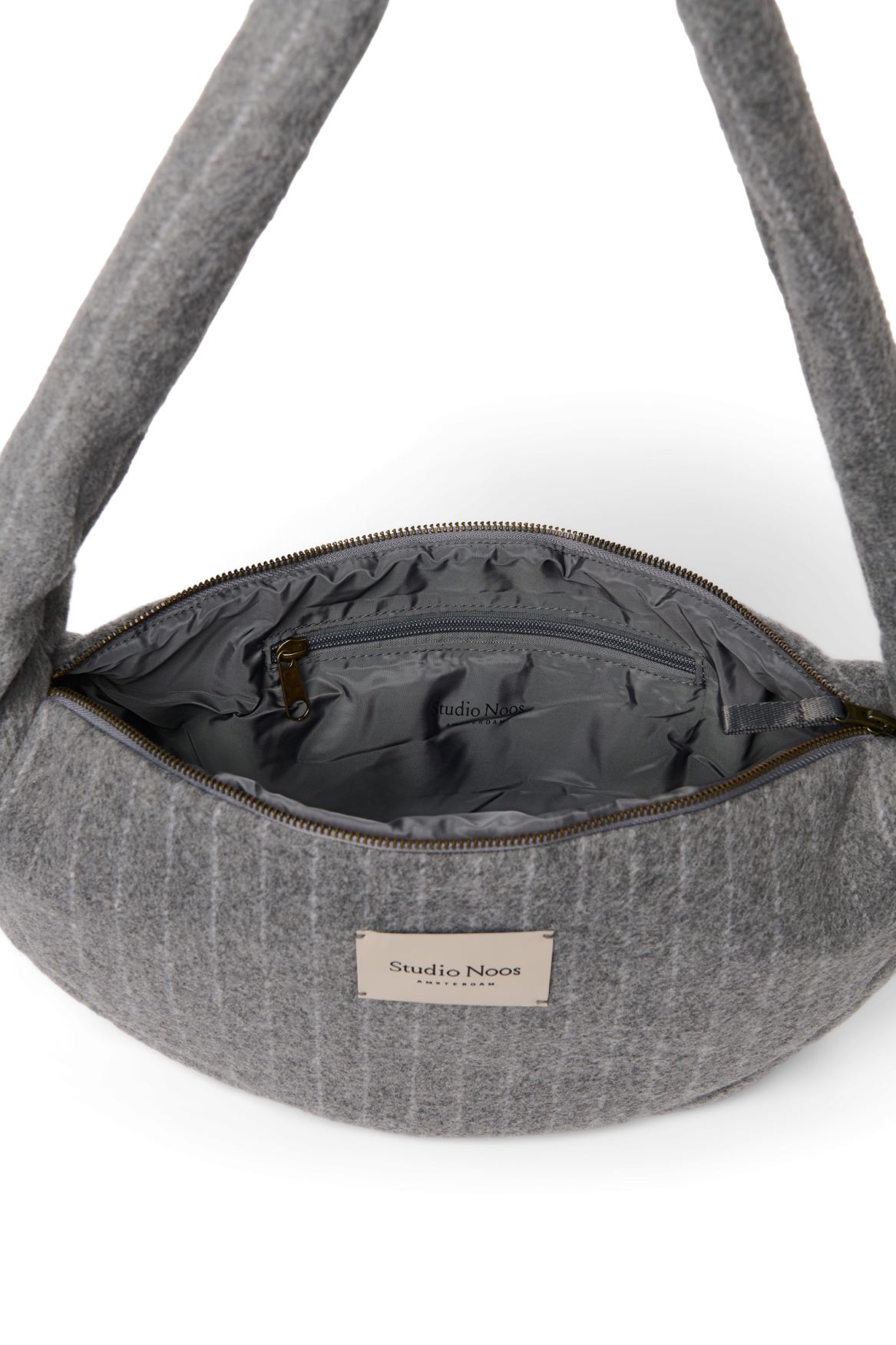 Studio Noos - Mini Cross Body Tasche Flannel Chalkstripe Light Grey