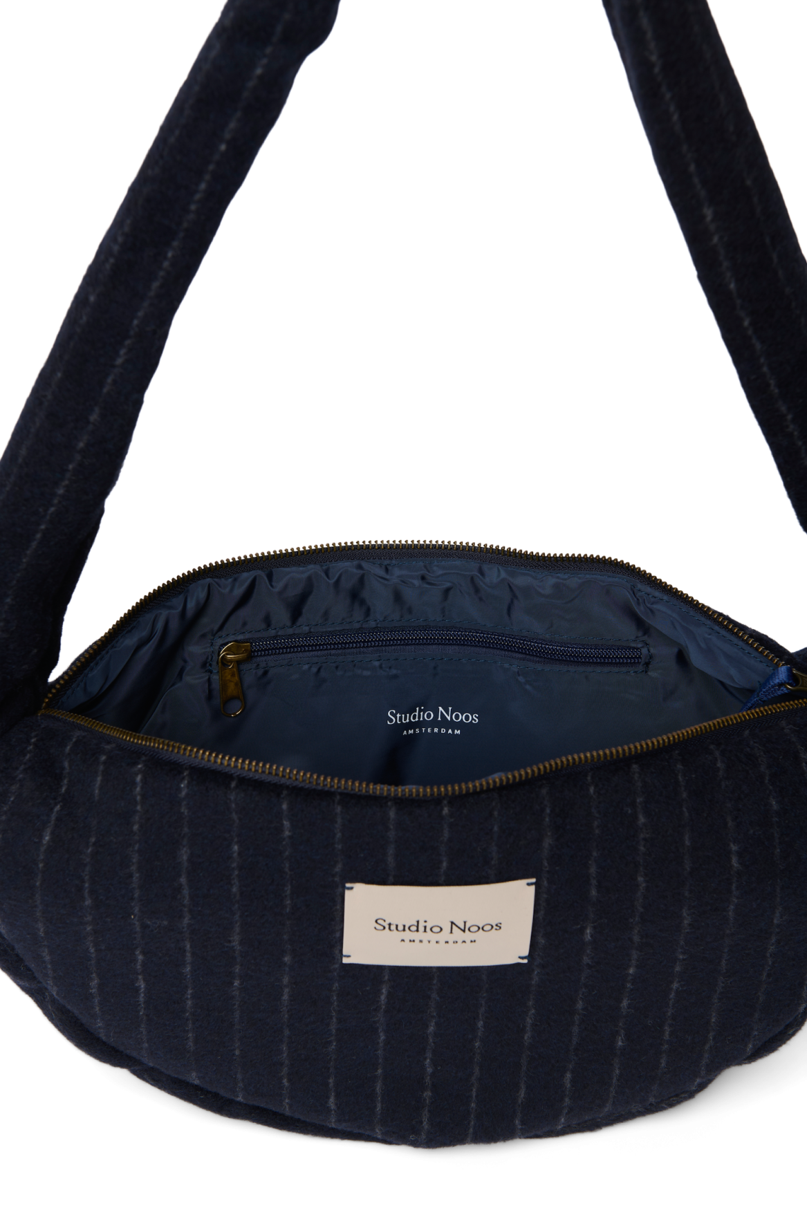 Studio Noos - Mini Cross Body Tasche Flannel Chalkstripe Dark Blue