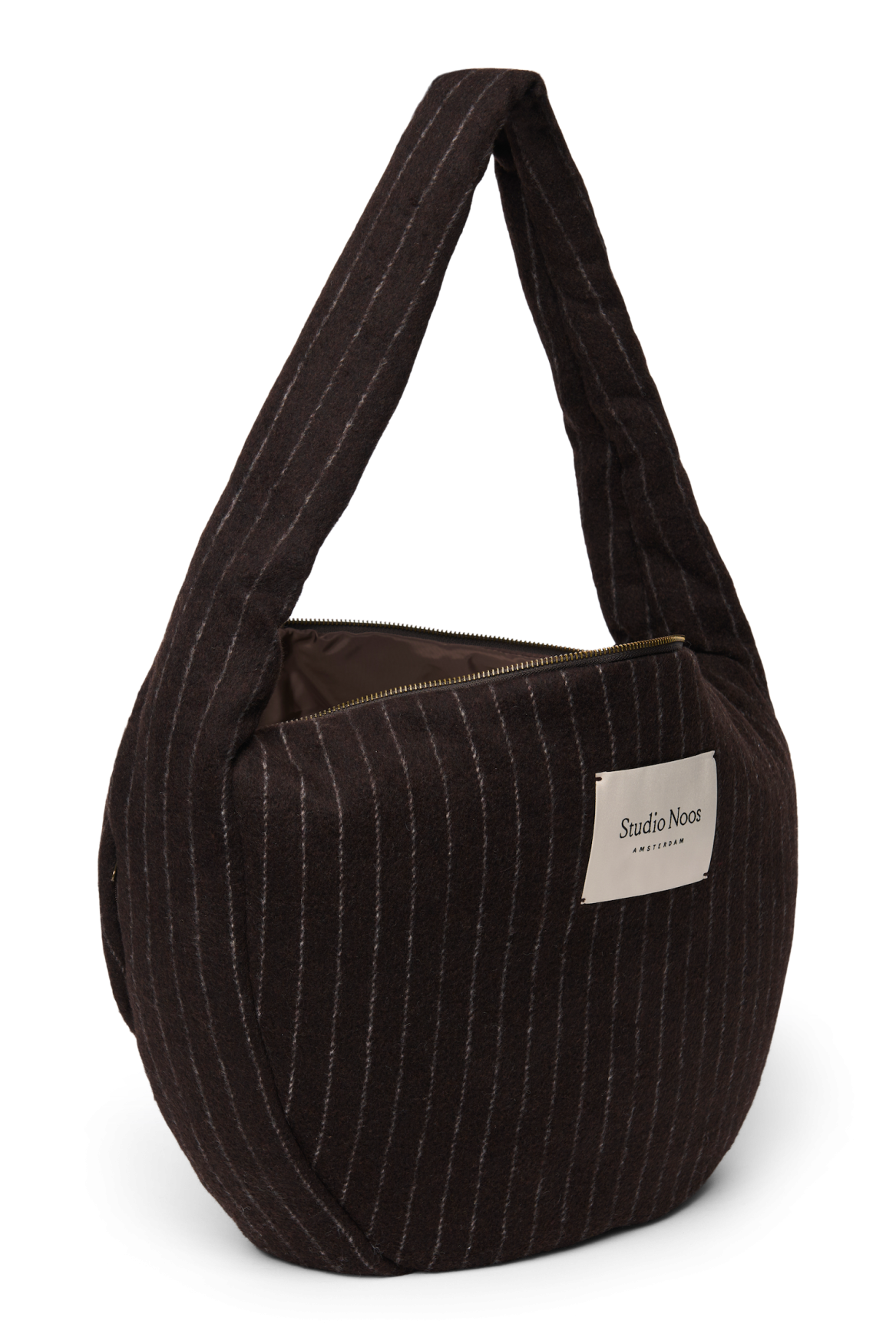 Studio Noos - Cross Body Tasche Flannel Chalkstripe Brown