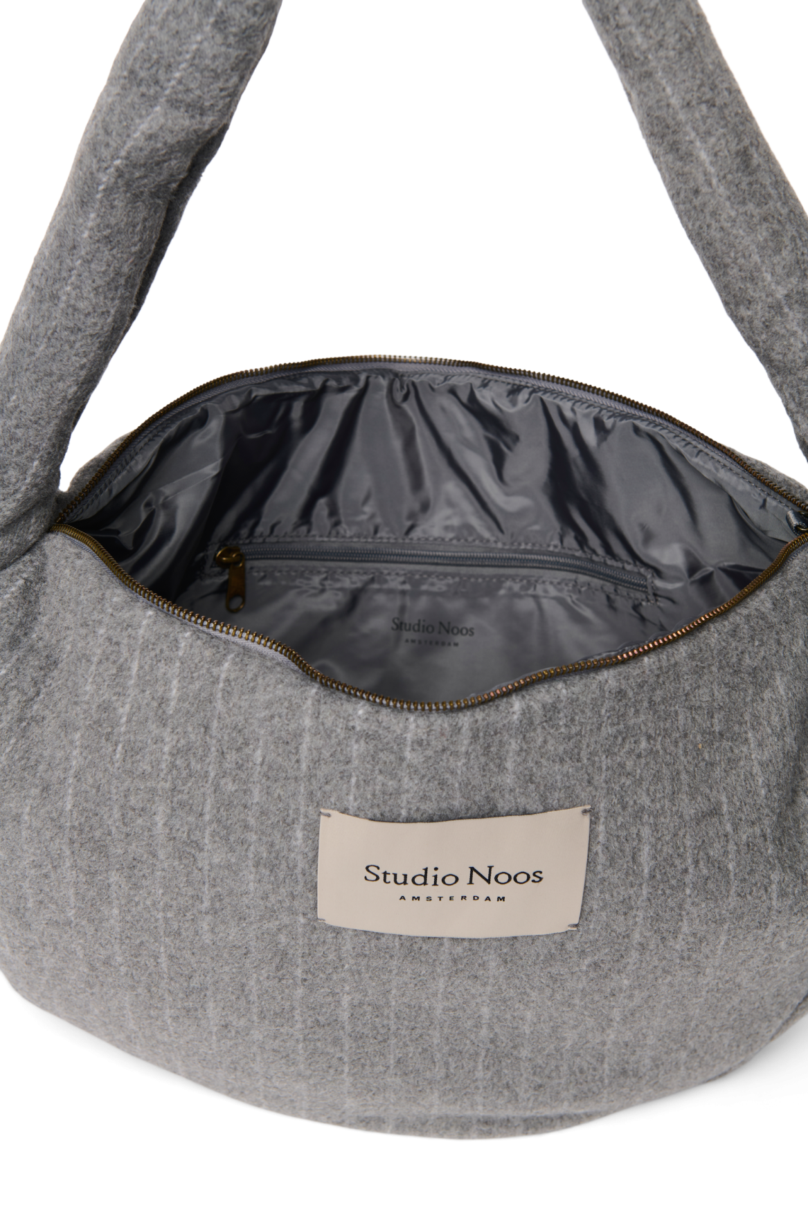Studio Noos - Cross Body Tasche Flannel Chalkstripe Light Grey
