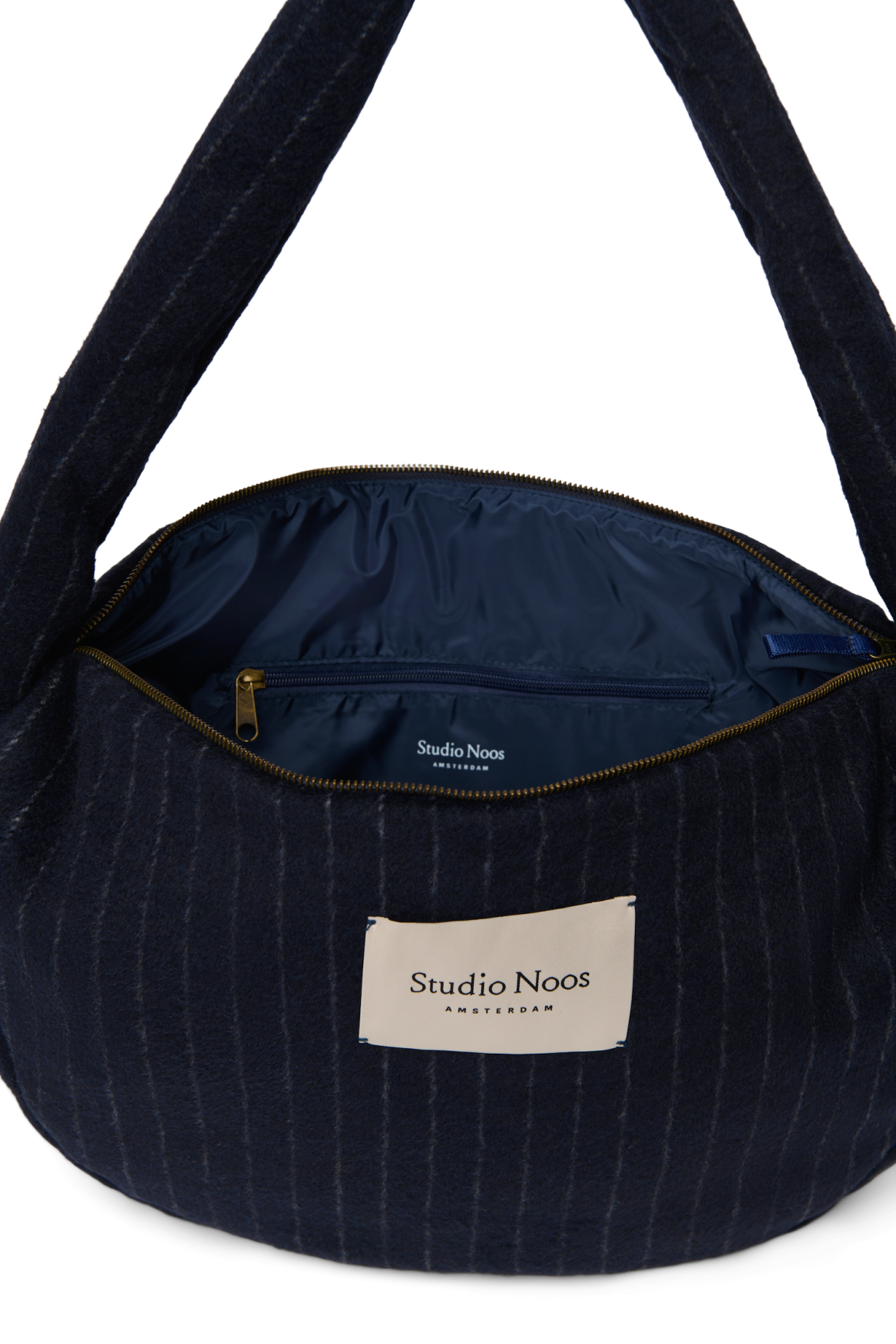 Studio Noos - Cross Body Tasche Flannel Chalkstripe Dark Blue