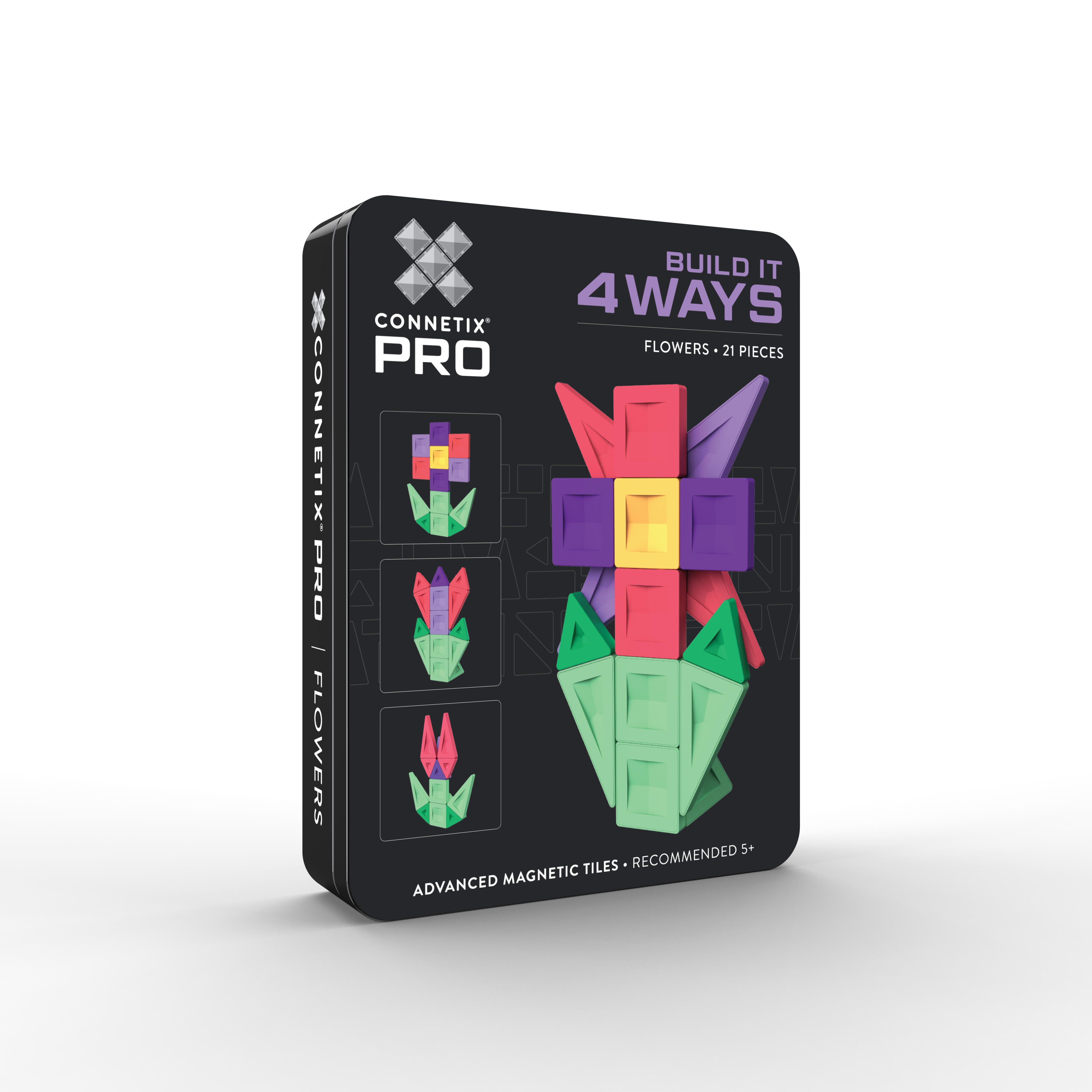 connetix - Magnetbausteine PRO Build It 4 Ways: Blumen