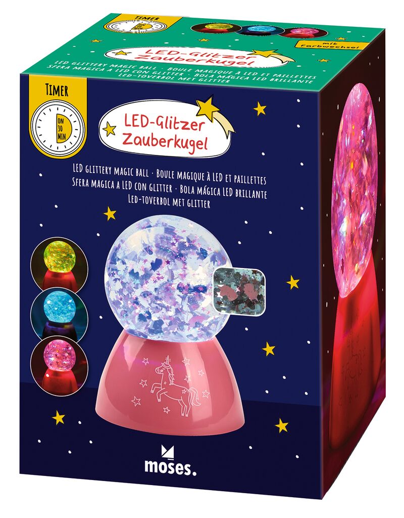 moses - Glitzer-Zauberkugel LED