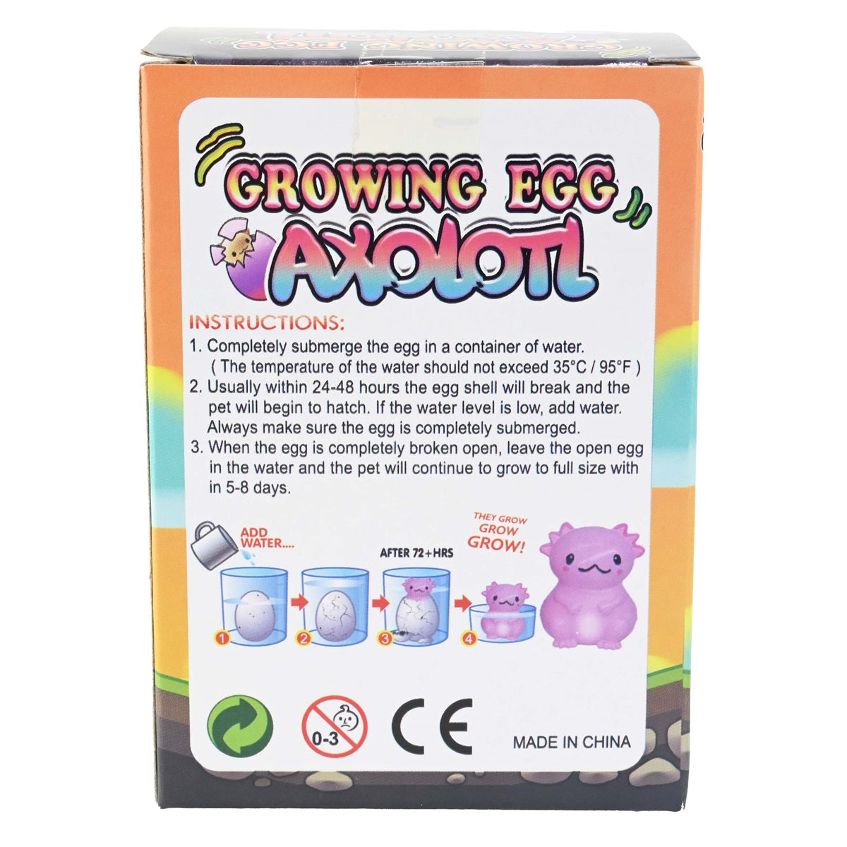 Robetoys - wachsendes Ei Axolotl