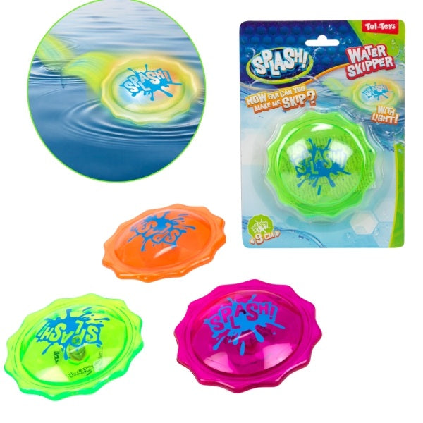 Toi-Toys - Wurfscheibe Water Skipper Disc mit Licht 9 cm