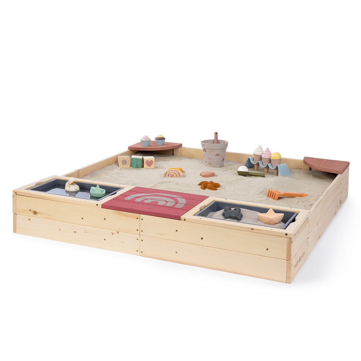 MUDDY BUDDY  ®  - Sandkasten "Beach Rebel" natur puderrosa