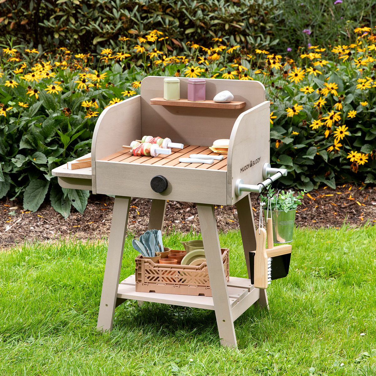 MUDDY BUDDY ® - Outdoor Spielgrill "BBQ Chef" warmgrau