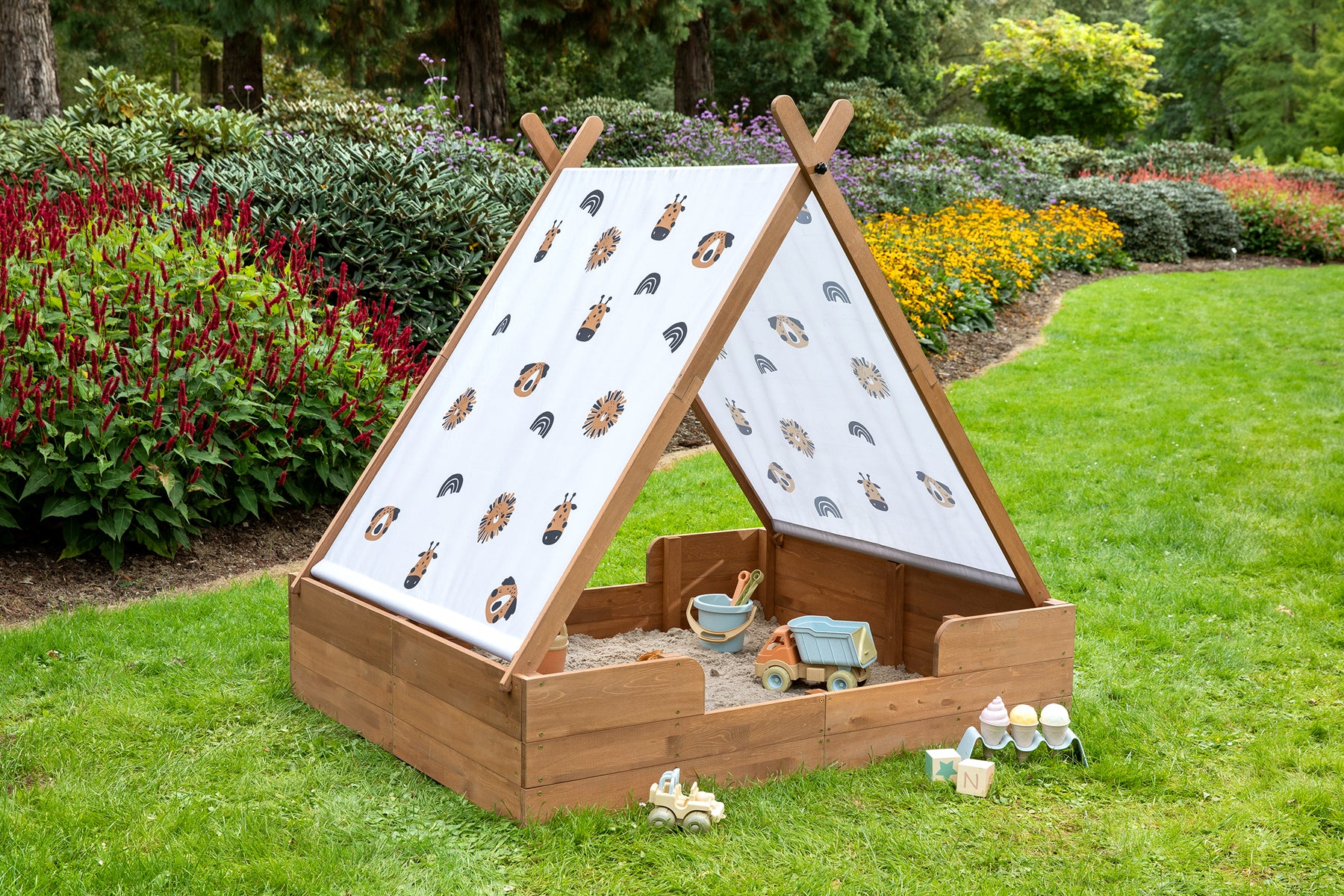 MUDDY BUDDY ® - Sandkasten mit Zelt "Safari Seeker" kakaobraun