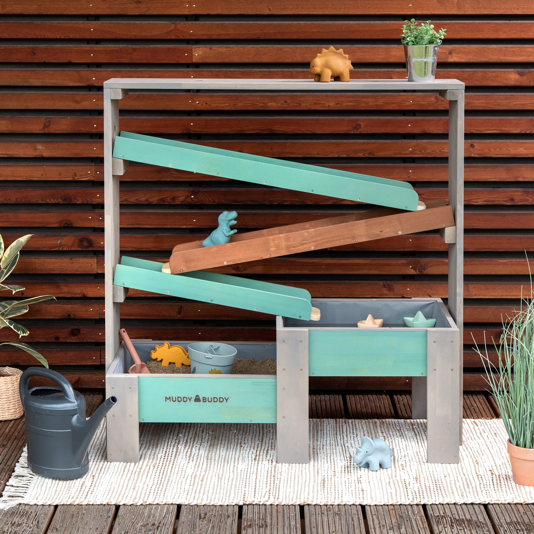 MUDDY BUDDY ® - Wasserbahn „Aqua Tower“ warmgrau-salbei