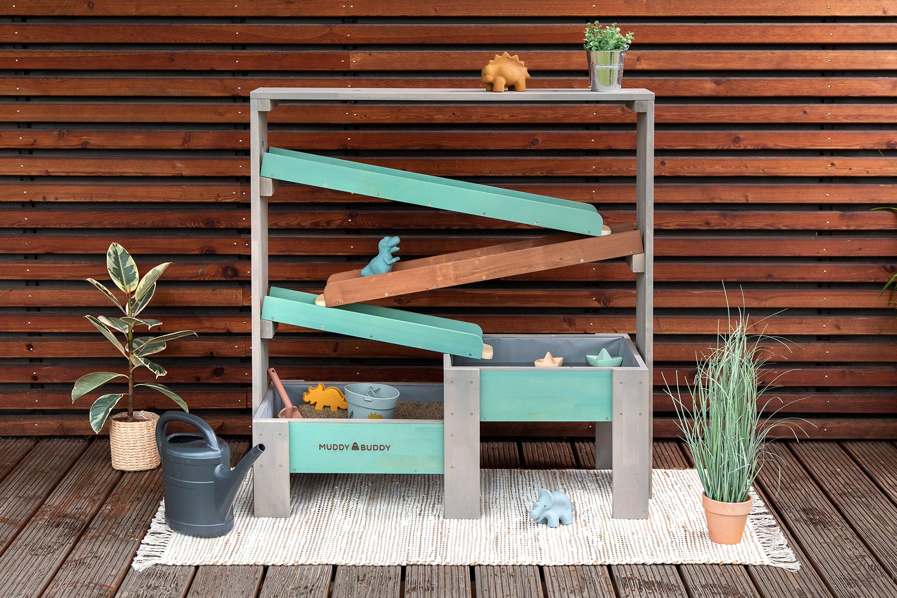 MUDDY BUDDY ® - Wasserbahn „Aqua Tower“ warmgrau-salbei