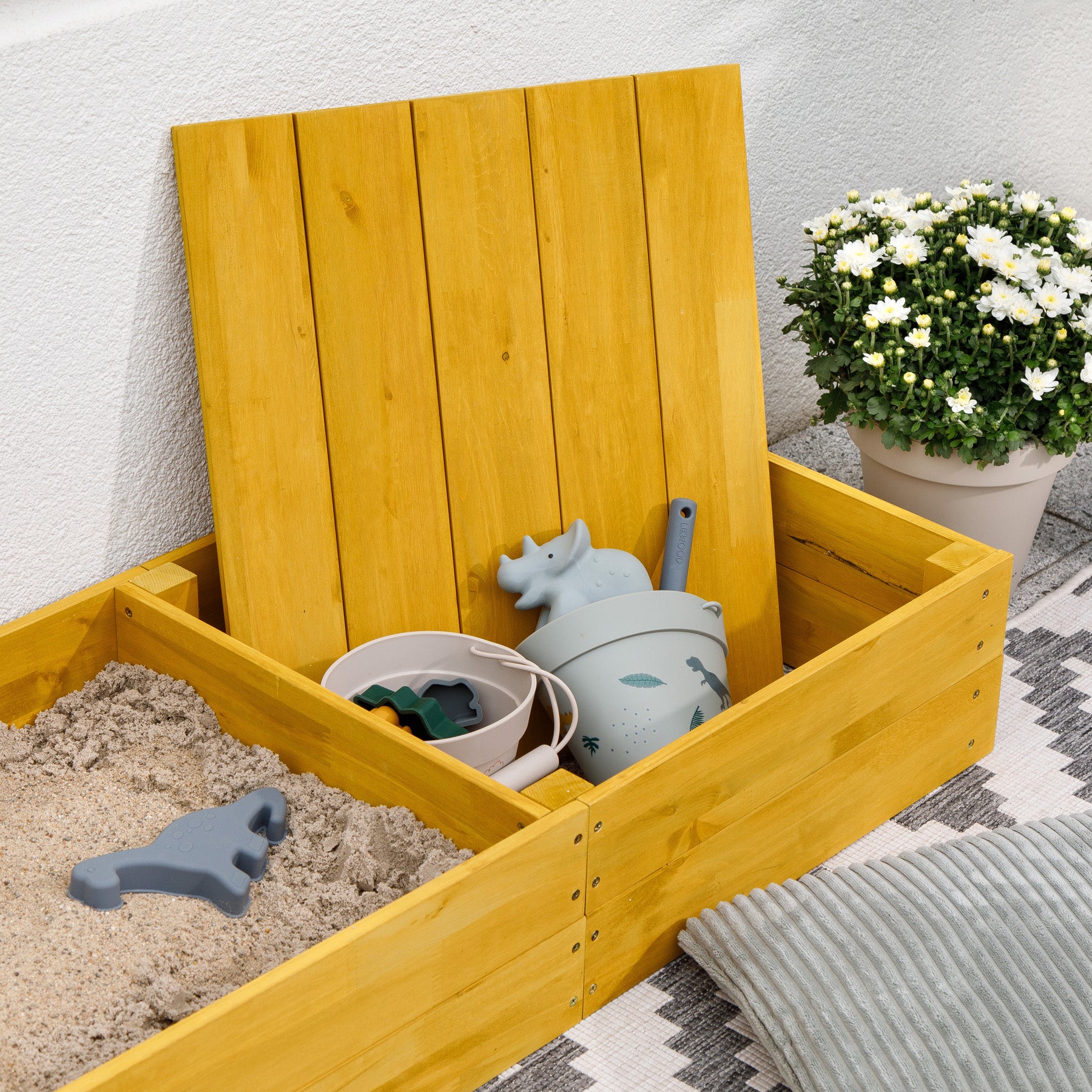 MUDDY BUDDY ® - Sandkasten "Flexy Style" warmgrau - ocker