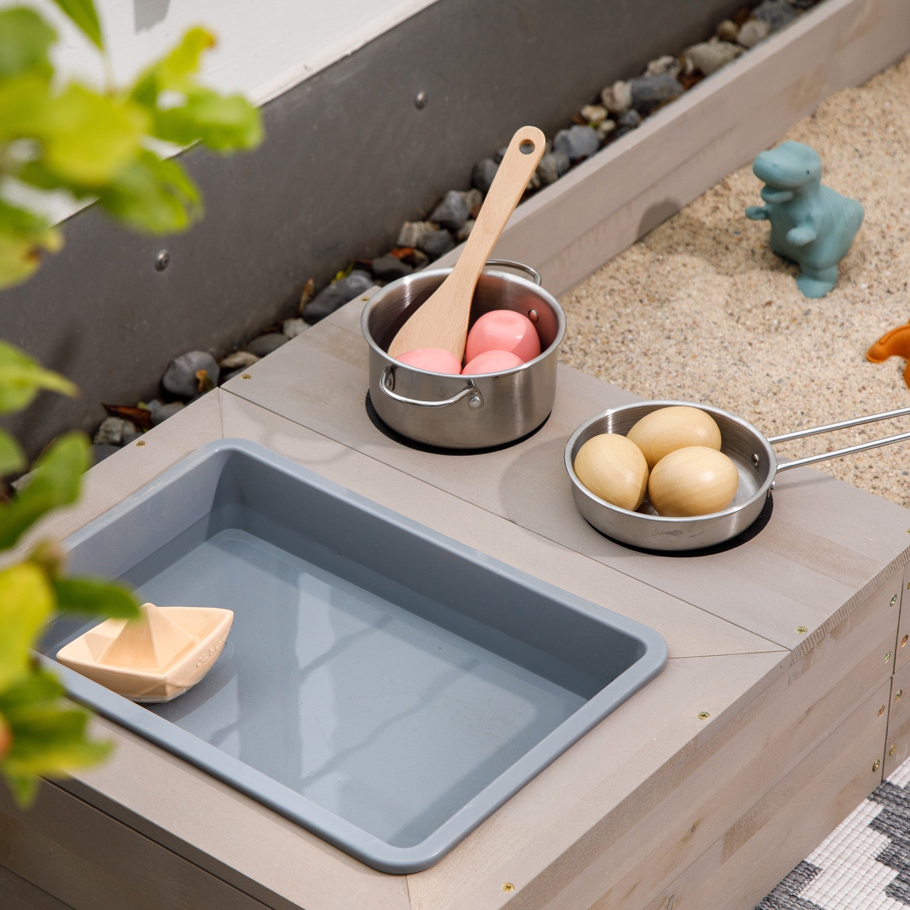 MUDDY BUDDY ® - Sandkasten "Flexy Style" warmgrau - ocker