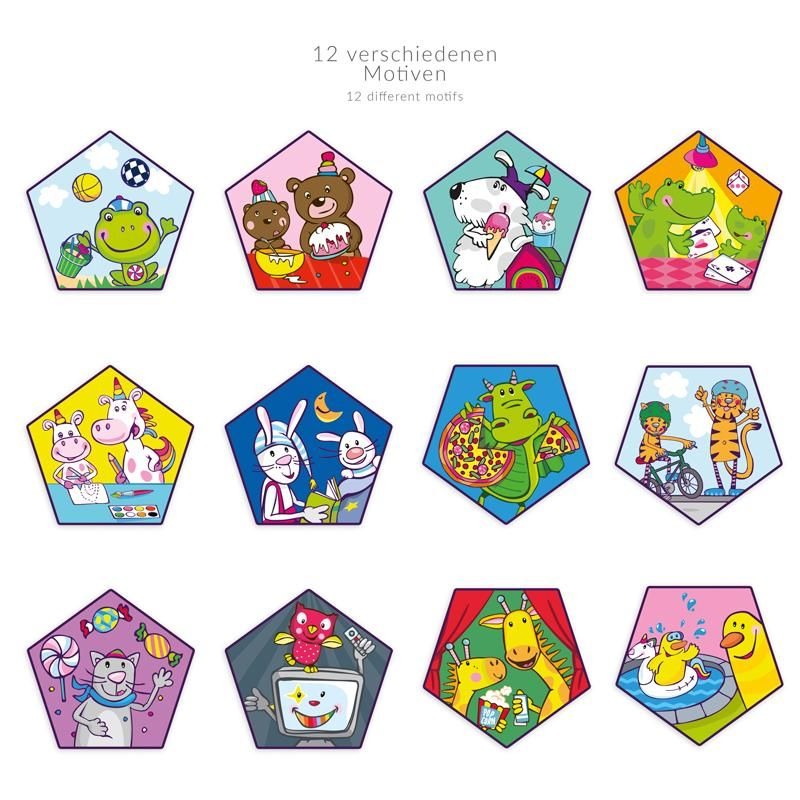 Trendhaus - MOTIVATION Belohnungswürfel Holz 12er