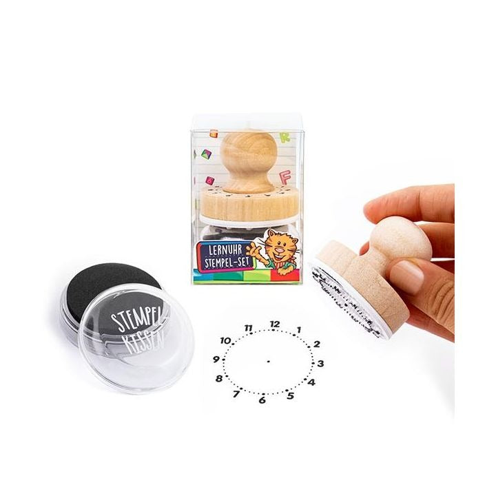 Trendhaus - ABC SPASS Lernuhr-Stempel-Set mit Stempelkissen