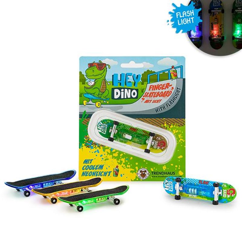 Trendhaus - HEY DINO Neon Light Fingerskateboard