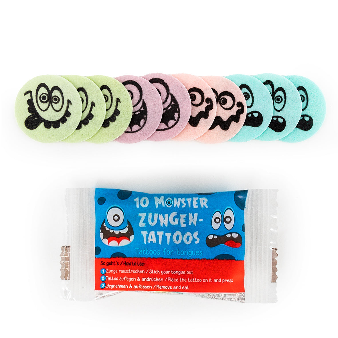 Trendhaus - Little Monster Zungentattoos 10 Stk.