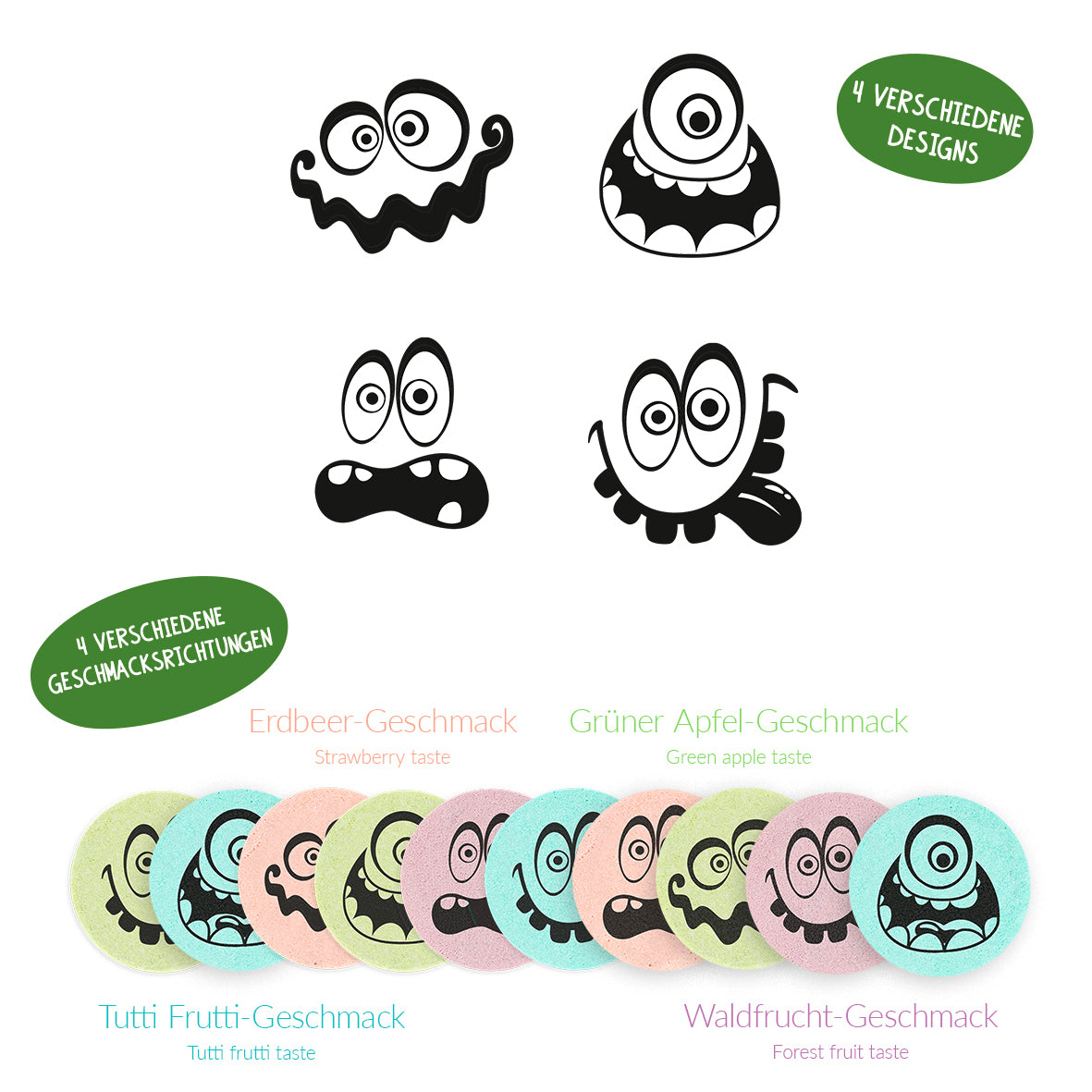 Trendhaus - Little Monster Zungentattoos 10 Stk.