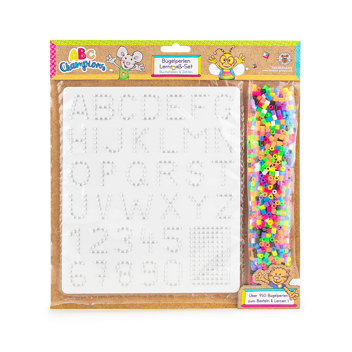 Trendhaus - ABC CHAMPIONS Bügelperlen Buchstaben und Zahlen