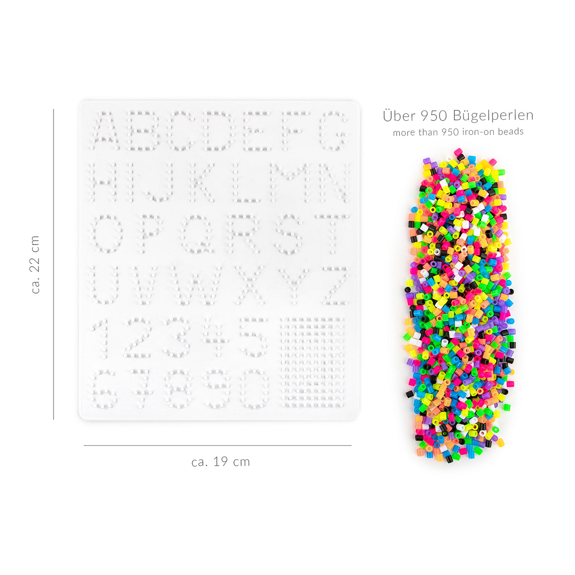 Trendhaus - ABC CHAMPIONS Bügelperlen Buchstaben und Zahlen