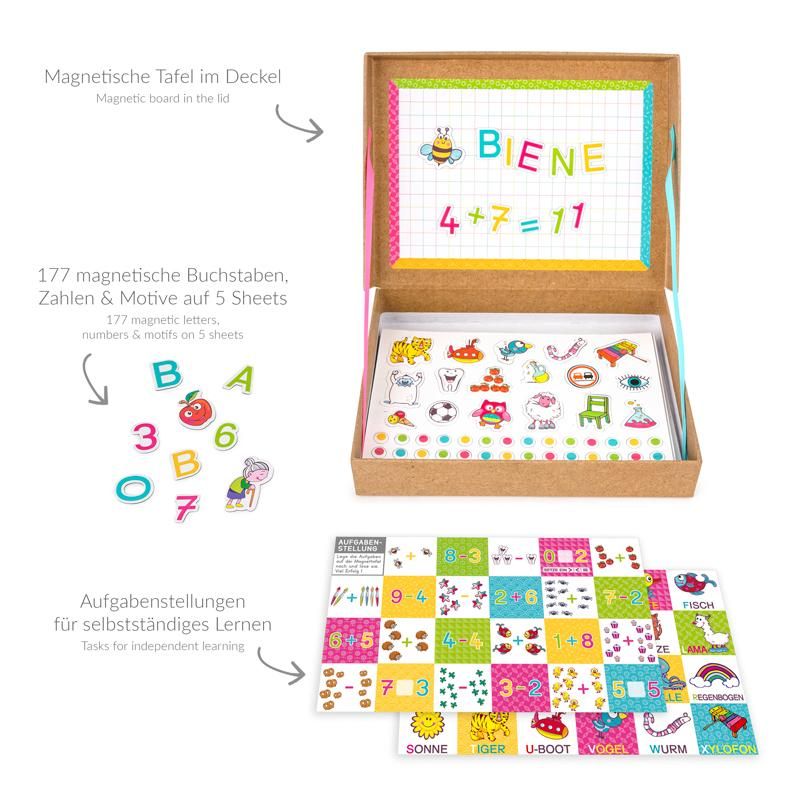 Trendhaus - ABC CHAMPIONS Magnet-Lernbox Buchstaben & Zahlen
